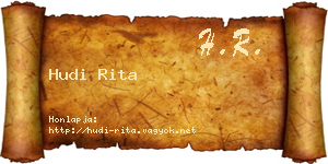 Hudi Rita névjegykártya